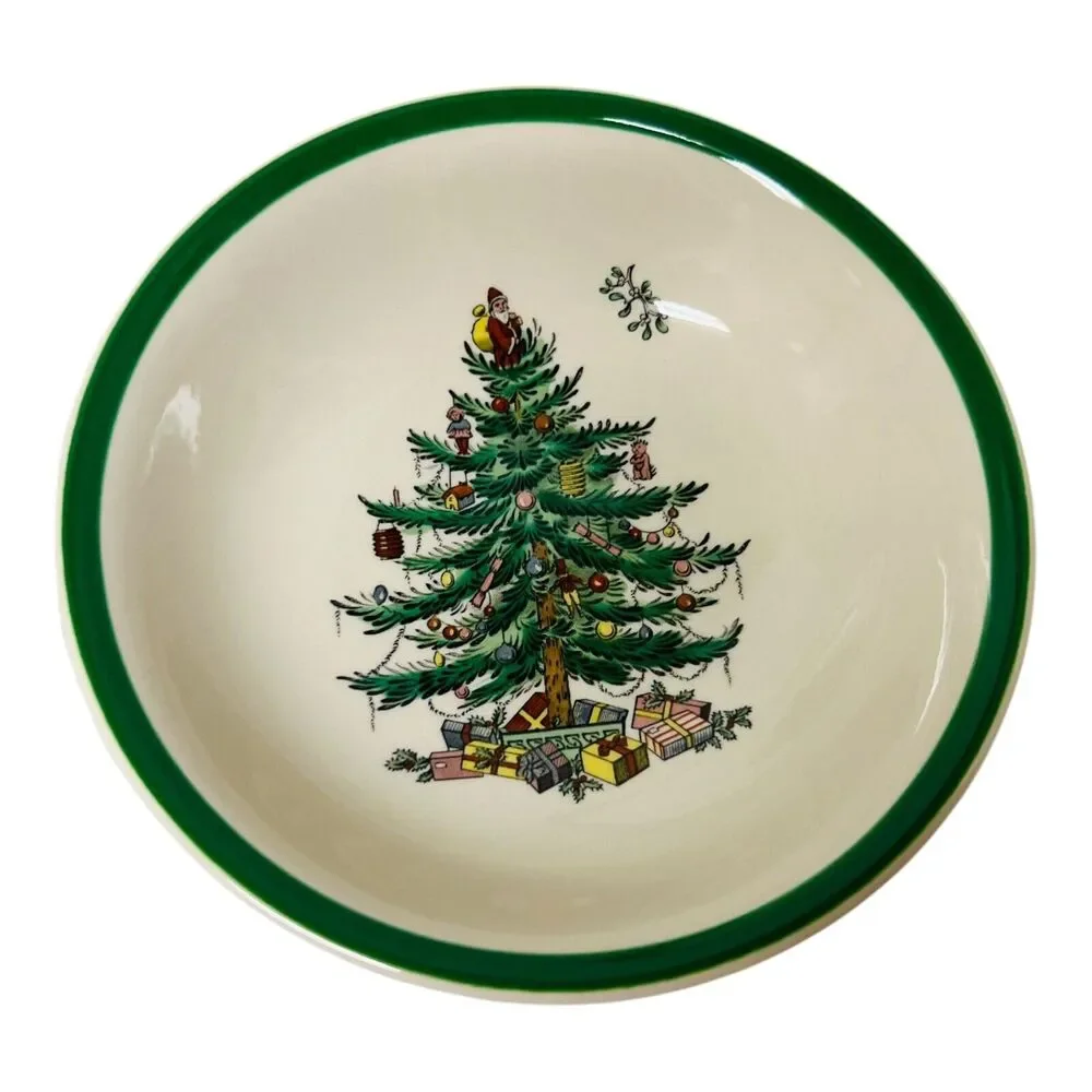 Spode Christmas Tree Stoneware 3 Pc Set Dinner‎ Saucer Plate Bowl NO MUG Box